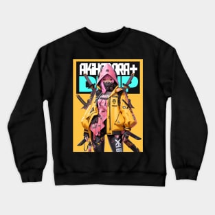 AKIBA DRIP - 🟧🩵🟧「✦ TECH WEAR SAMURAI GIRL X1 ✦ 」 🟧🩵🟧 ANIME MANGA JAPAN AKIHABARA FASHION Crewneck Sweatshirt